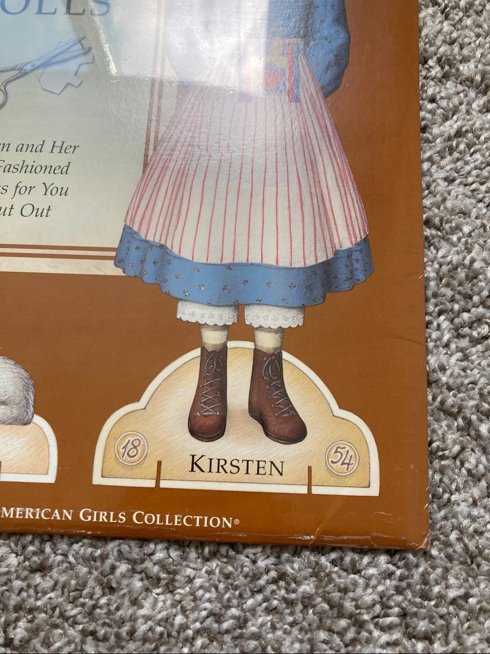 Vintage Kirsten's Paper Dolls American Girl NIP Sealed American Girls Pastimes